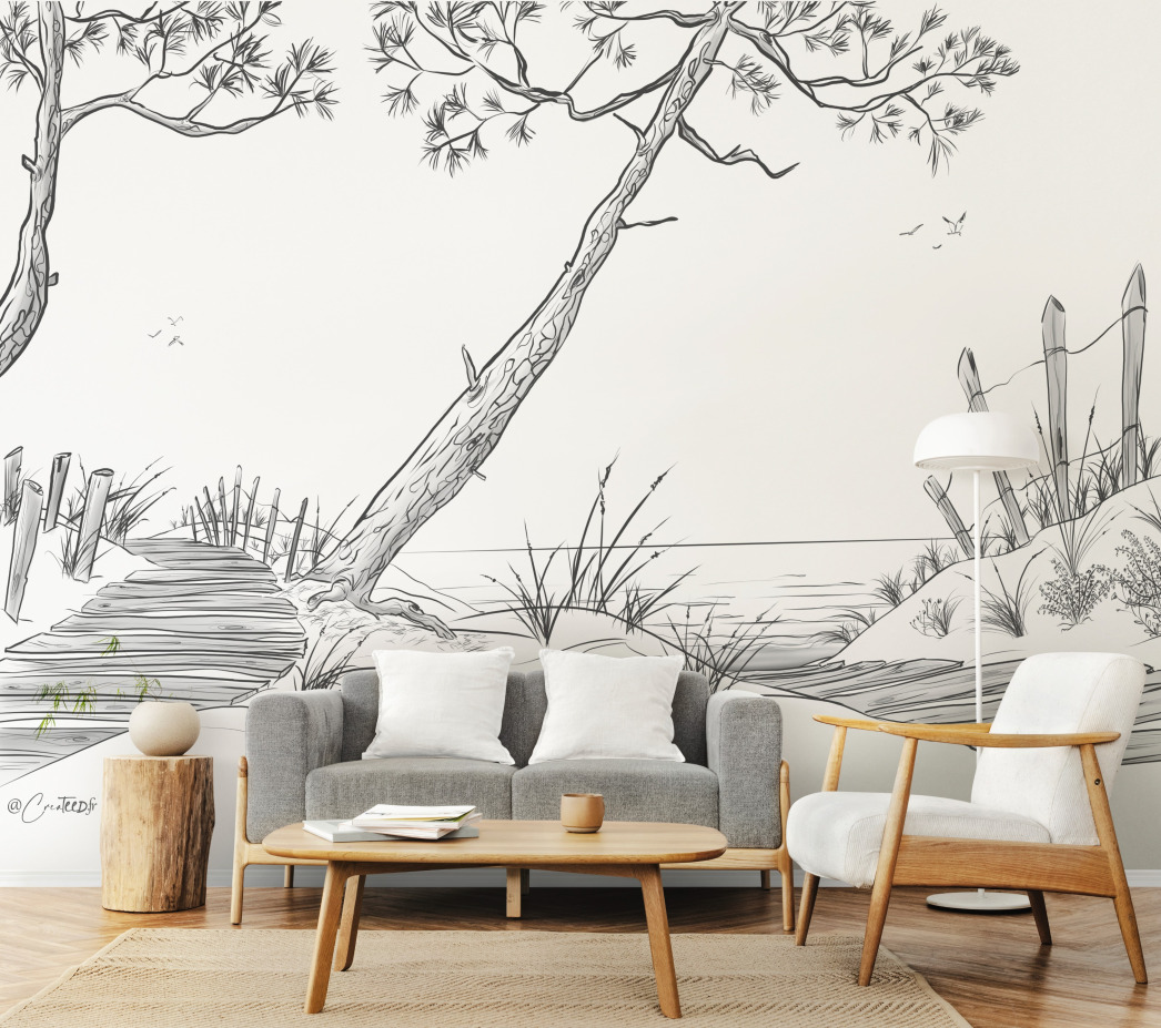 Fresque murale pour Hôtel et restaurants