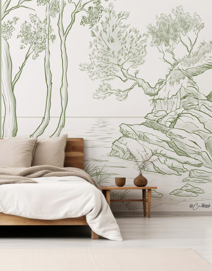 Fresque murale colorée