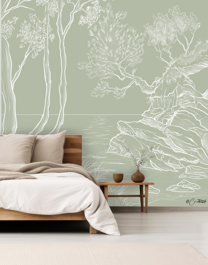 Fresque murale colorée par défonce